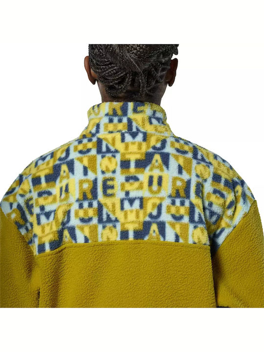 Eagle Anniversary Χειμερινή Γυναικεία Fleece Μπλούζα με Φερμουάρ Κίτρινη