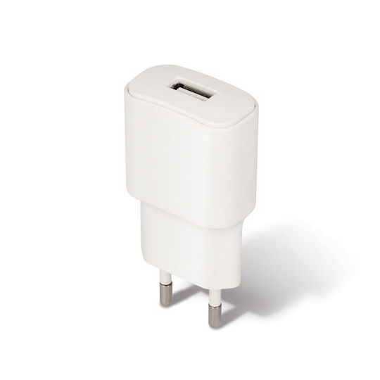 Forever Ladegerät mit USB-A Anschluss und Kabel Micro-USB Weißs (FTC01A)