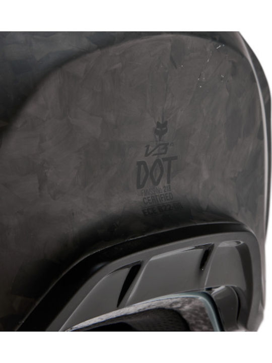 Fox V3 RS Carbon solid black Motorcycle Helmet Motocross DOT / ECE 22.06