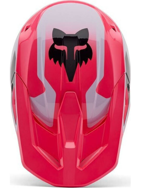 Fox V1 Lean Pink Κράνος Μηχανής Motocross DOT / ECE 22.06