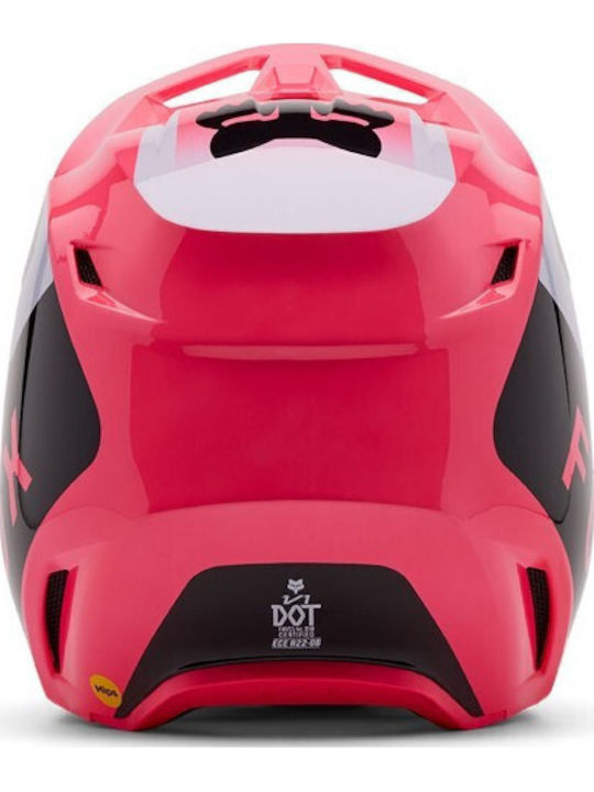 Fox V1 Lean Pink Κράνος Μηχανής Motocross DOT / ECE 22.06
