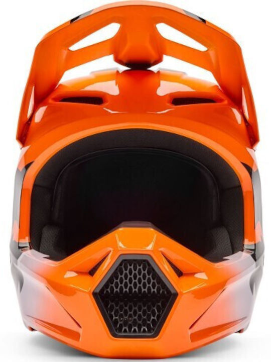 Fox V1 Shield Fluo Orange Κράνος Μηχανής Motocross ECE 22.06 / DOT