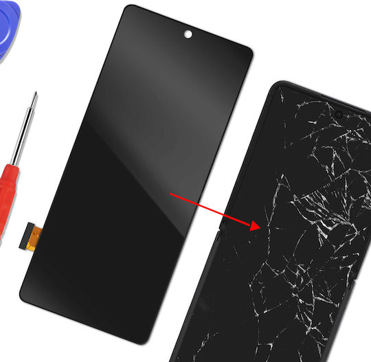 Samsung Οθόνη mit Touch-Mechanismus für Galaxy Z Flip7 (Schwarz)