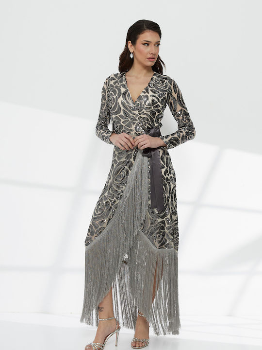 Maxi Dress for Wedding - Christening Silver