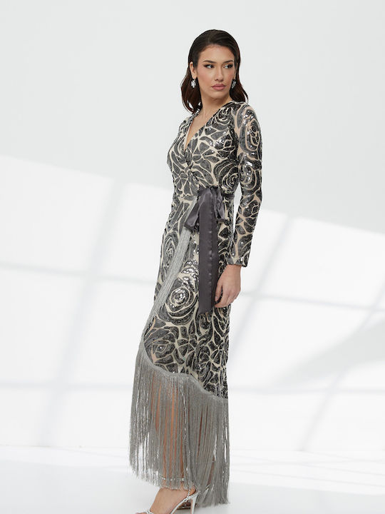 Maxi Dress for Wedding - Christening Silver