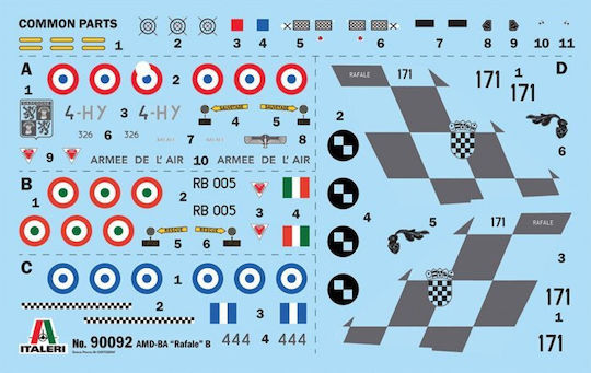 Italeri Rafale B Scara 1:72 Haf 90092