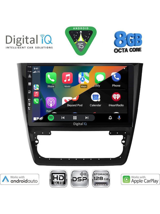 Digital IQ Car Audio System for Skoda Yeti 2014-2018 (Bluetooth/USB/WiFi/GPS/Apple CarPlay/Android Auto) with 10" Touch Screen