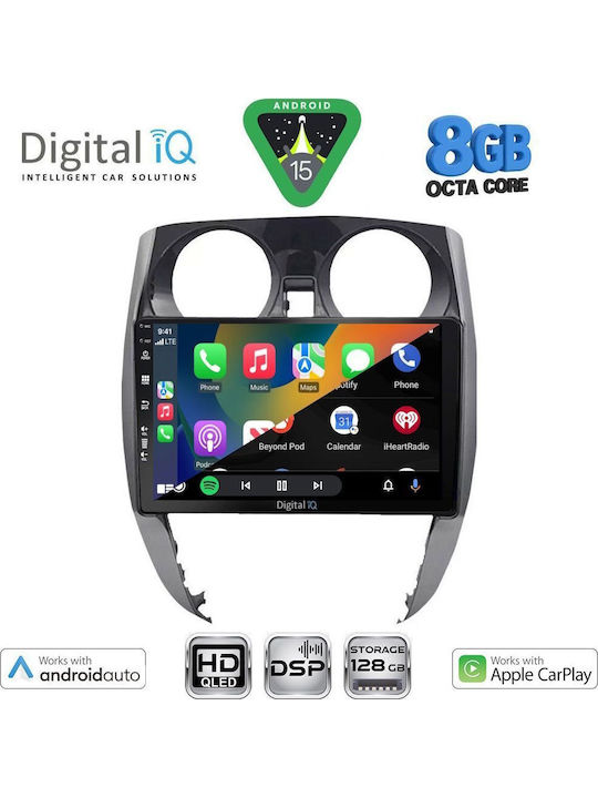 Digital IQ Car Audio System for Nissan Note 2012-2020 Bluetooth USB WiFi GPS Apple CarPlay Android Auto with 10" Touch Screen
