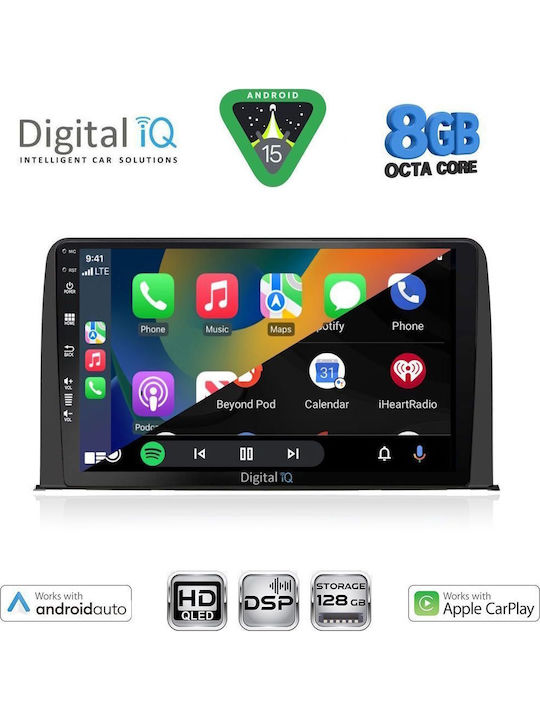 Digital IQ Auto-Audiosysteme für Honda CR-V 2017-2023 Bluetooth USB Eingebautes Wi-Fi GPS Apple CarPlay Android Auto mit 10 Zoll Touchscreen