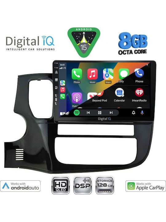 Digital IQ Car Audio System for Mitsubishi Outlander 2013-2020 (Bluetooth/USB/WiFi/GPS/Apple CarPlay/Android Auto) with 10" Touch Screen