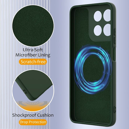 Solid Color Silicone Green Back Cover (Motorola Moto G57 Power 5g / G67 Power 5g)