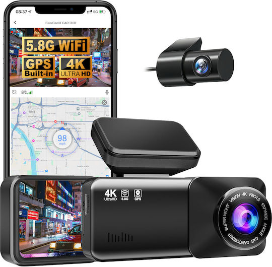 RoadPro A215 Set Camera DVR Auto 4K Cu Ecran 2.89" Wi-Fi GPS Și Cameră Marșarier