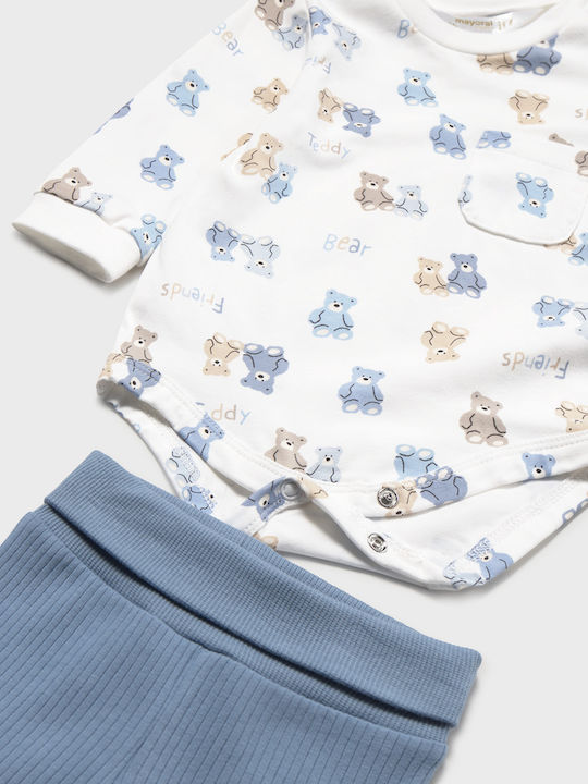Mayoral Set Pramsuit With Accessories Blue