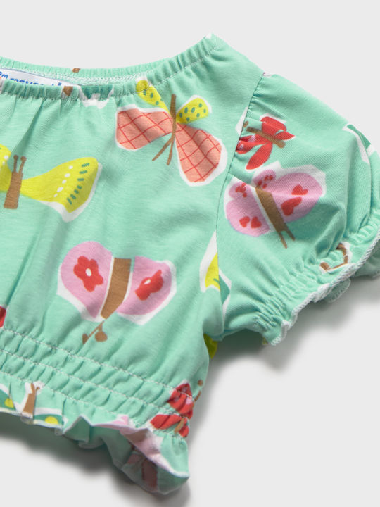 Kids Set with Skirt Summer 3pcs Turquoise