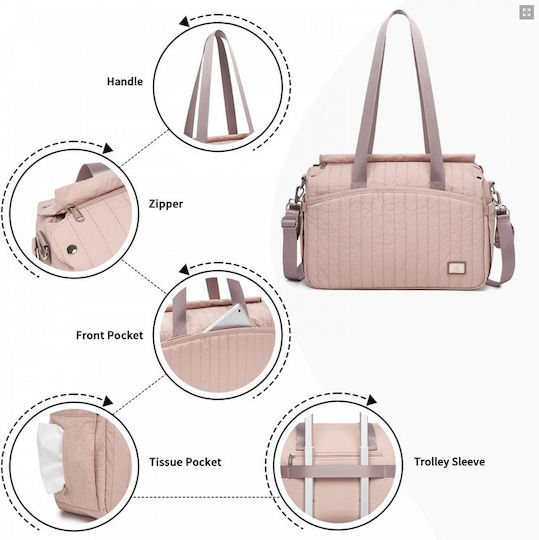 Miss Lulu Shoulder Bag Diaper Bag Pink