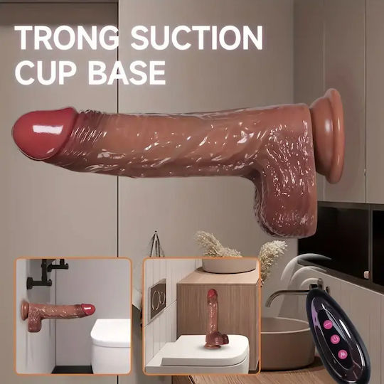 Kinksters Realistischer Vibrator mit Fernbedienung Braun