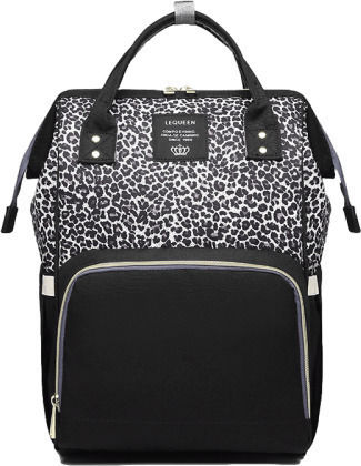 Lequeen Backpack Diaper Bag Black 26cm