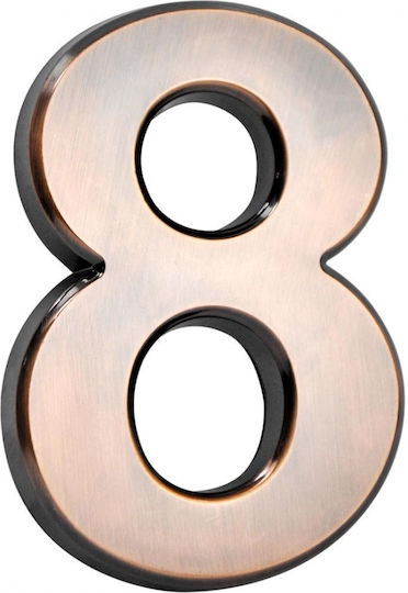 Number 8 Bronze Abs House Apartment Number 70x100 Mm