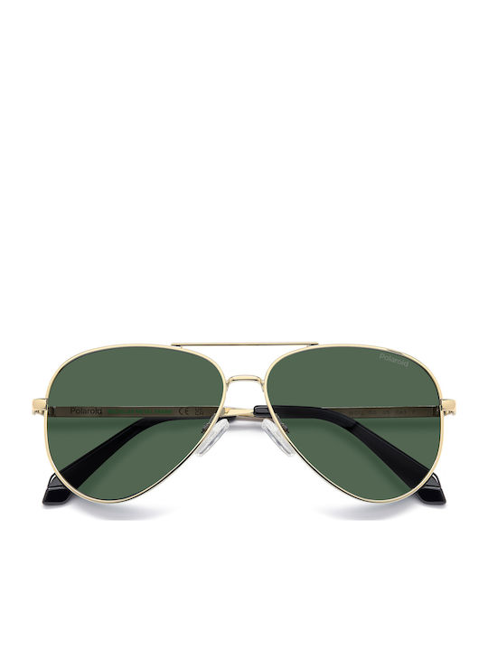 Polaroid Aviator Παιδικά Γυαλιά Ηλίου με Polarized Φακό Χρυσά για 11-16 Ετών
