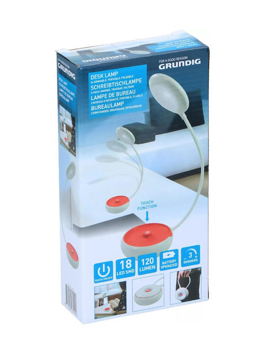 Grundig LED Office Lamp with Flexible Arm in Red Colour