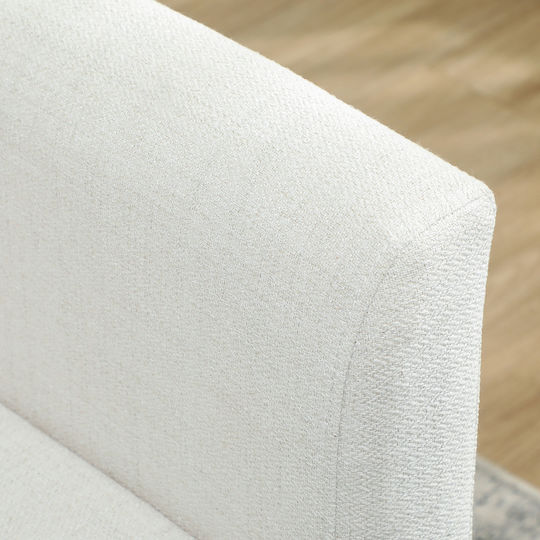 Corner Couch Bed with Reversible Angle & Storage Space Cream White 192x148x86cm