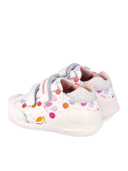 Kids Sneakers Anatomic with Hoop & Loop Closure White