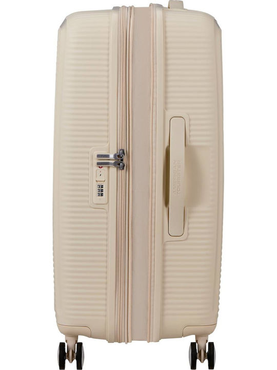 American Tourister Soundbox Medium Hard Suitcase Coconut Sand With 4 Wheels