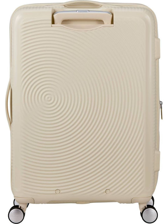 American Tourister Soundbox Medium Hard Suitcase Coconut Sand With 4 Wheels