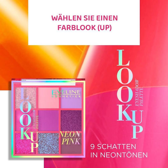 Eveline Cosmetics Look Up Palette 9 Eye Shadows Neon Pink 10.8g