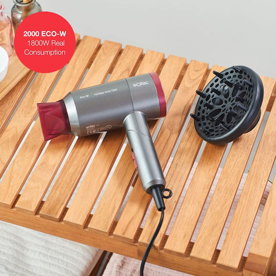 Solac Hair & Go Ionic 1800 Ionic Uscător de păr de călătorie cu difuzor 2000W S90005500