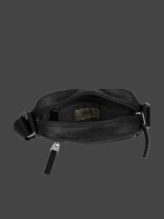 Leder Herren Tasche Schulter Crossbody Schwarz