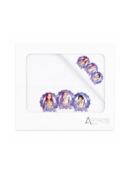 Astron Italy Σετ Βρεφικές Πετσέτες 2τμχ White Βάρους 500gr/m²