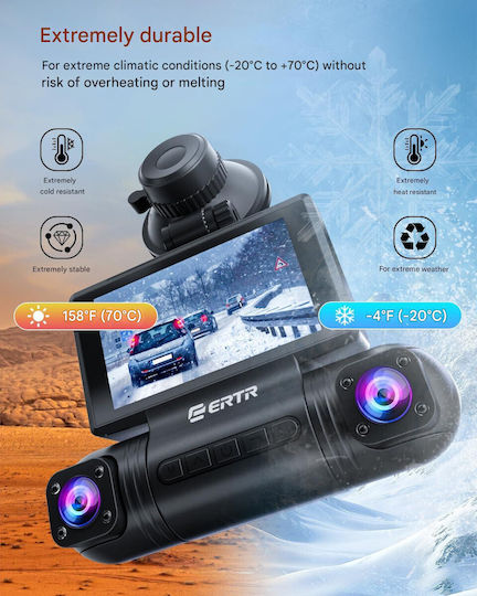 Set Cameră DVR Auto 1440P cu Ecran Wi-Fi și Cameră de Marșarier