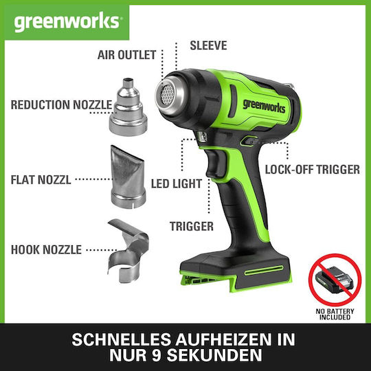 Greenworks Car Tire Pump G24HG Rechargeable Without Battery 24V