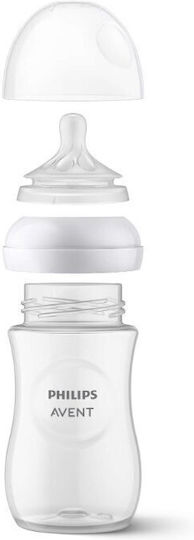 Philips Set Biberoane din Plastic Natural Anti-colici cu Tetină din Silicon pentru 3+ luni Alb 260ml 3 bucăți
