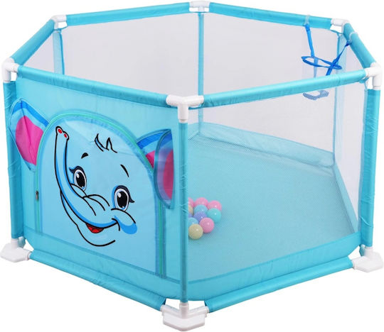 Ramiz Blue Playpen with Mattress 64x64cm
