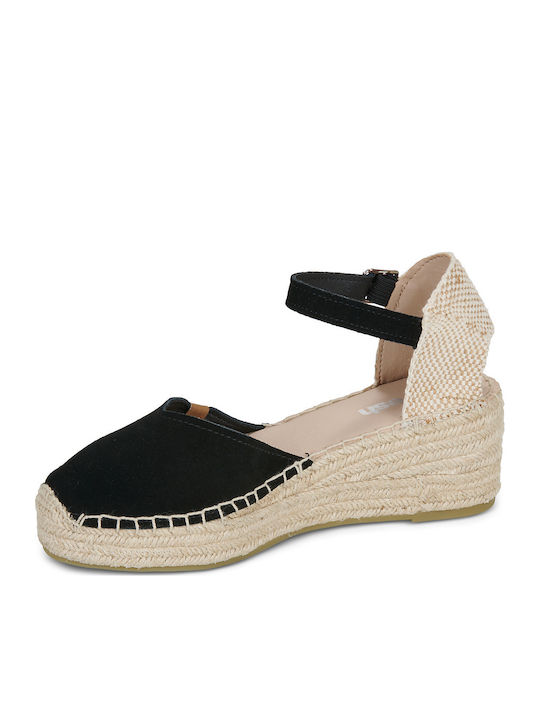 Platforme De Vară Pentru Femei Tip Espadrile Negre