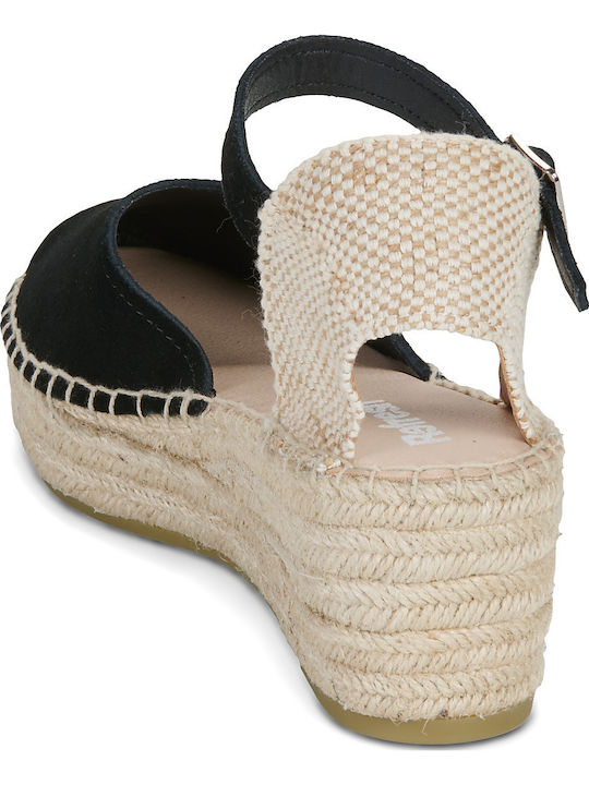 Platforme De Vară Pentru Femei Tip Espadrile Negre