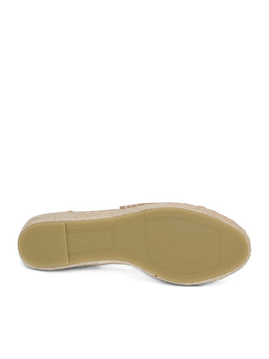 Sommer Damenplattformen im Stil Espadrilles Beige