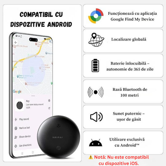 GPS Tracker Bluetooth pentru Animale de Companie / Biciclete