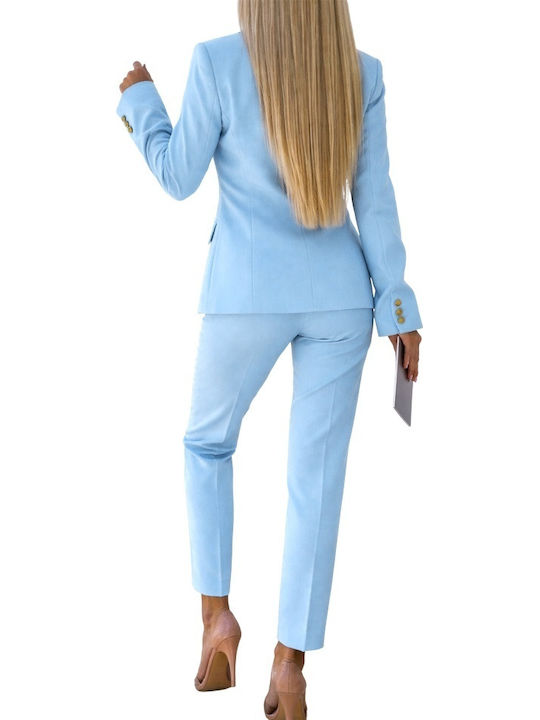 Pantaloni Dama Albastru Costum Tapered Pantaloni Dama Albastru Costum Tapered