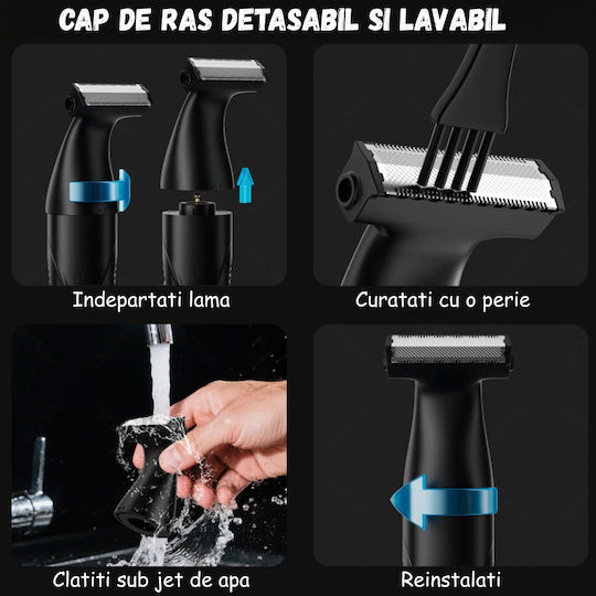 Professional Rechargeable Hair Clipper Set Black