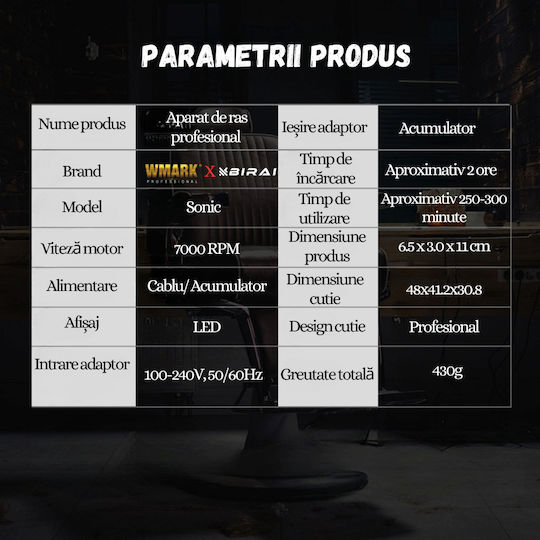 Professionelle Wiederaufladbare Haarschneidemaschine Graue