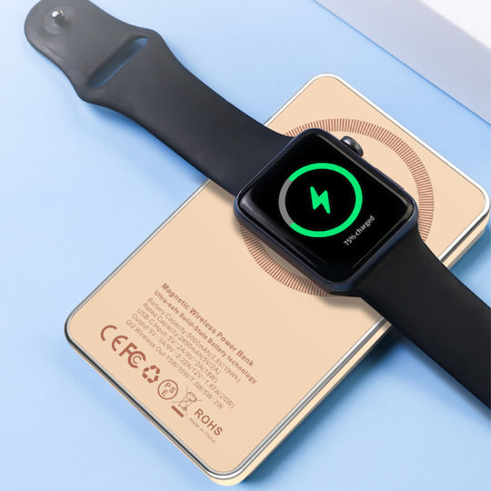 Voltres MagSafe Power Bank 5000mAh 15W mit USB-C Ausgangsanschlüsse Gold