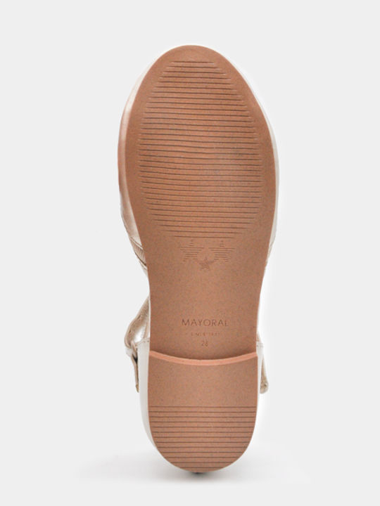 Kinder Pumps & Ballerinas mit Bügel- und Schleifenverschluss Leder Gold