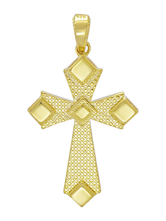 Kiriakos Gofas Women's Gold Cross 14K Double Sided Without Chain