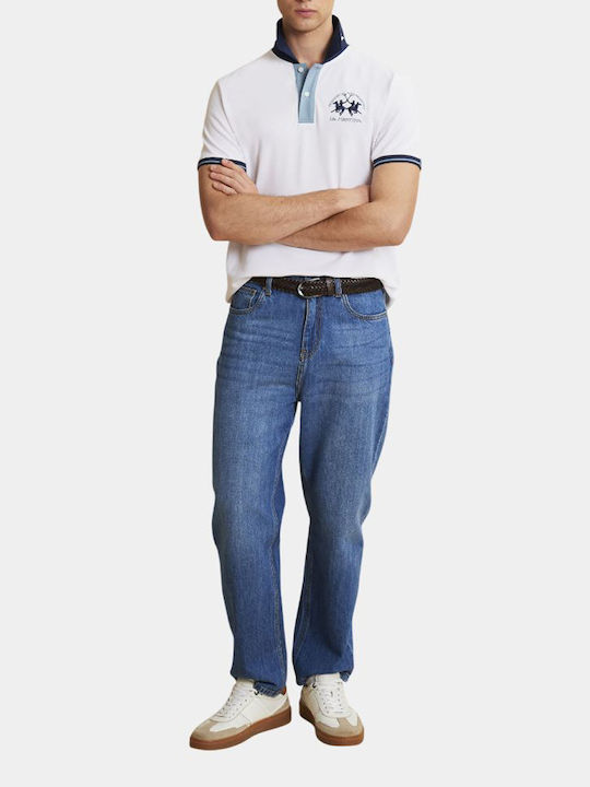 Polo Herrenbluse Kurzarm Weiß