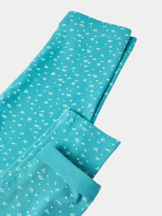 Set Kids Long Leggings Turquoise Dark Blue
