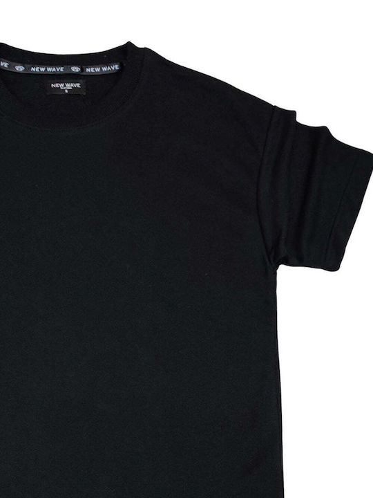 Kurzarm Herrenbluse Schwarz