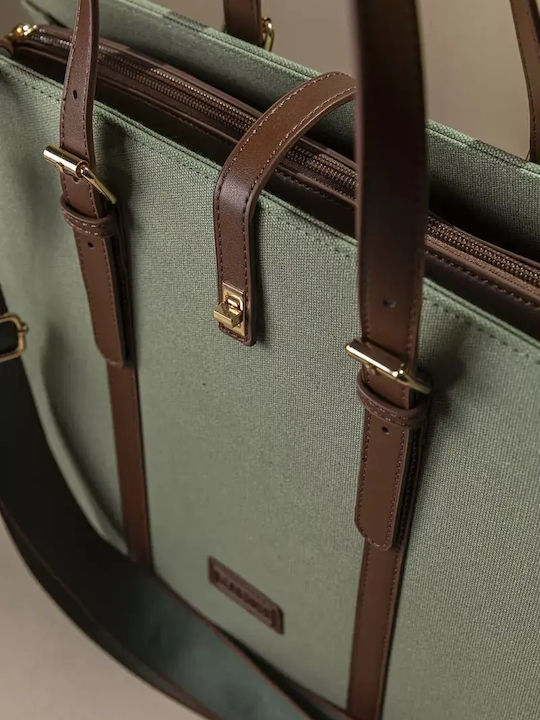Fabric Women's Briefcase Olive